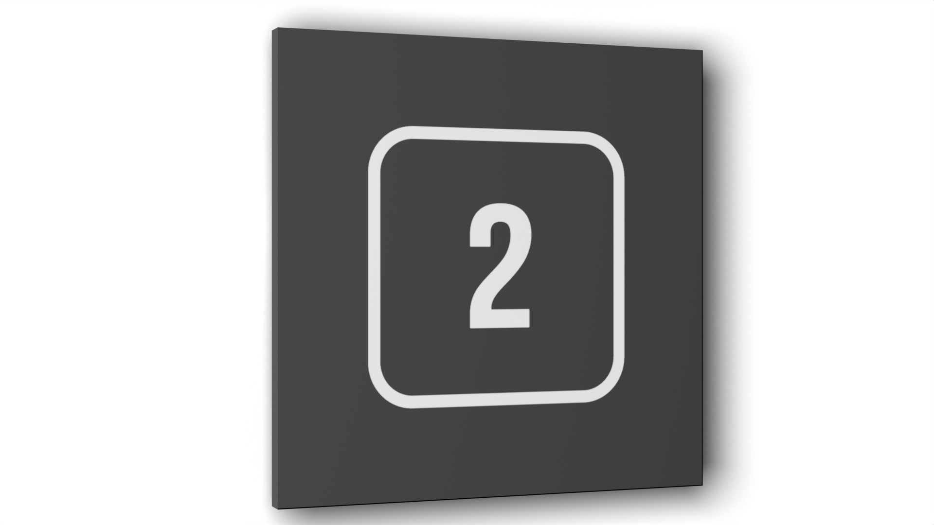 

Табличка 2, Серая матовая, 10 см х 10 см, Серый, Пластик серый 10