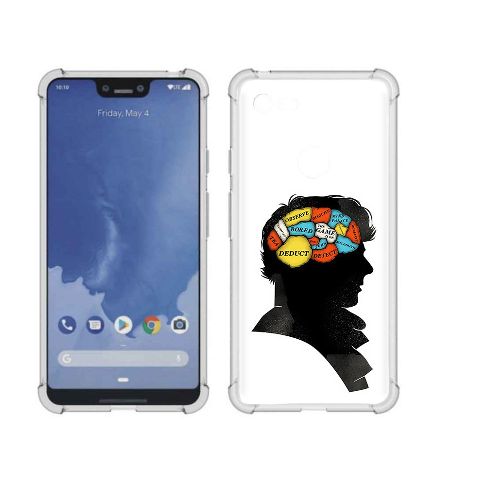 

Чехол MyPads Tocco для Google Pixel 3 XL темный рисунок, Прозрачный, Tocco