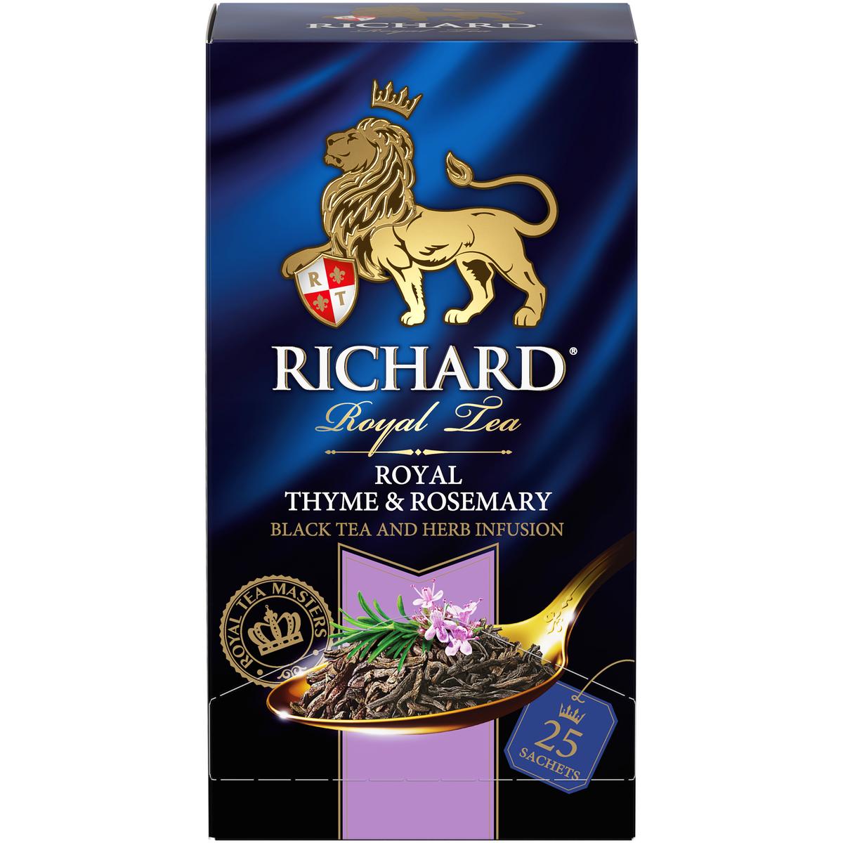 

Чай черный в пакетиках для чашки Richard Royal thyme and rosemary 25*2 г