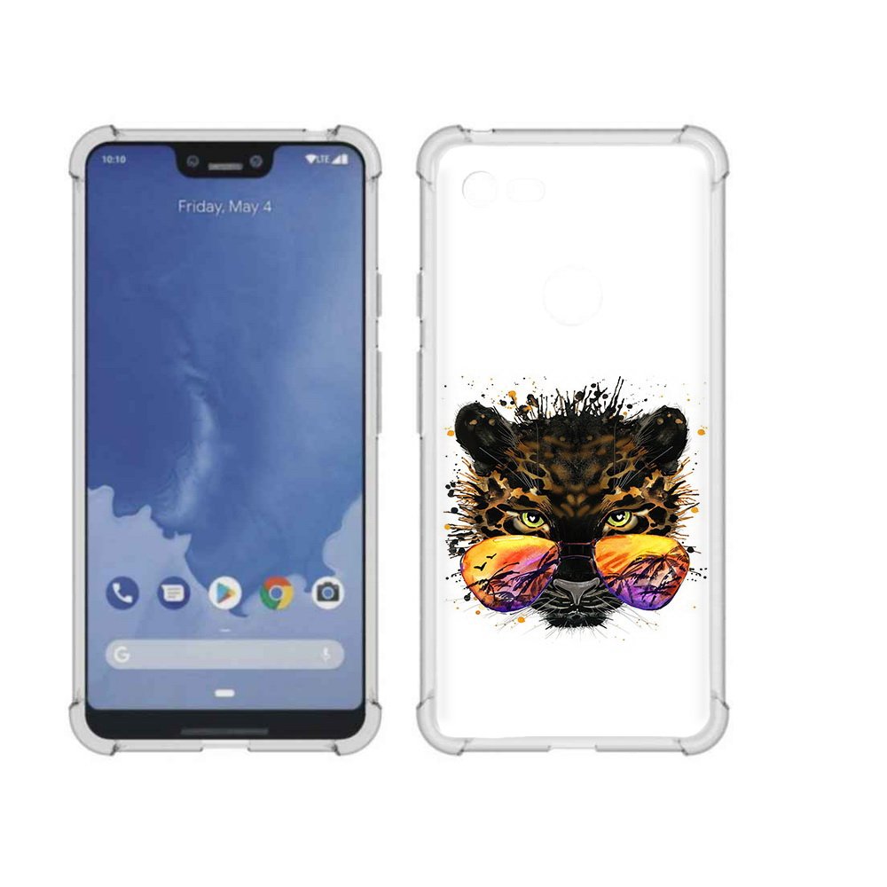 

Чехол MyPads Tocco для Google Pixel 3 XL тропический леопард, Прозрачный, Tocco