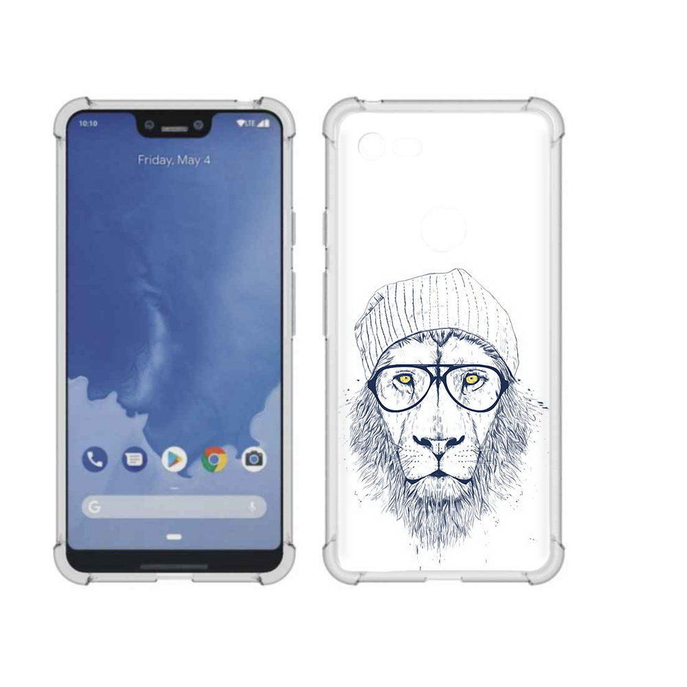 

Чехол MyPads Tocco для Google Pixel 3 XL хиппи лев, Прозрачный, Tocco