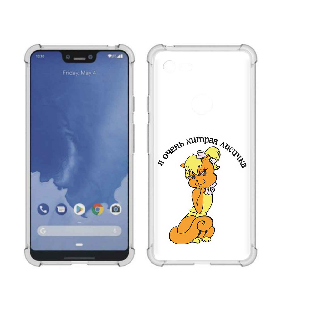

Чехол MyPads Tocco для Google Pixel 3 XL хитрая лиса, Прозрачный, Tocco