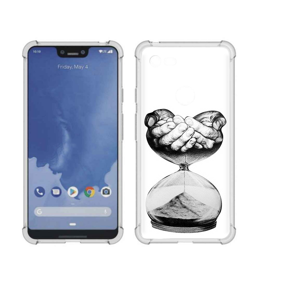 Чехол MyPads Tocco для Google Pixel 3 XL часы жизни черно белый