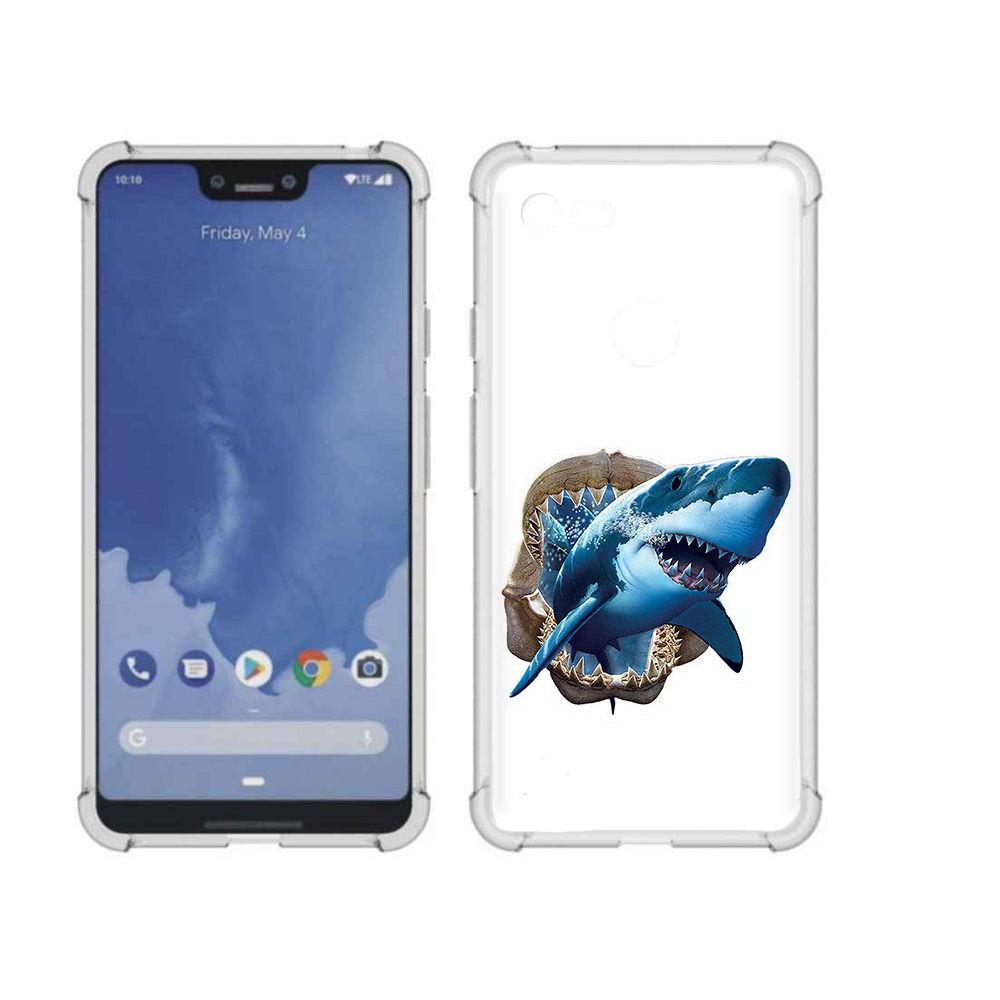 

Чехол MyPads Tocco для Google Pixel 3 XL челюсти, Прозрачный, Tocco