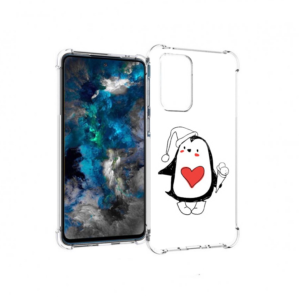 

Чехол MyPads Tocco для Samsung Galaxy A33 5G Пингвин с мороженым, Прозрачный, Tocco