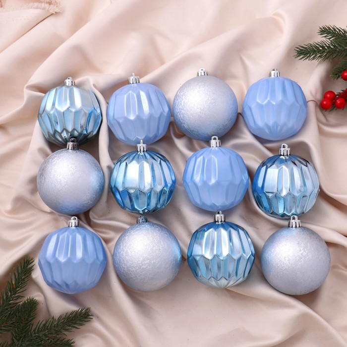 

Шар на ель Зимнее волшебство Шерил Р00012810 12 шт. синий, Шерил