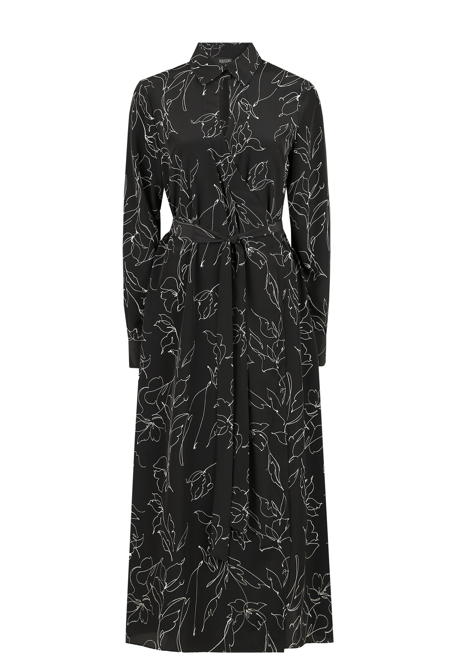 Платье женское Poustovit 139078 черное 42 IT