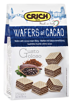 

Вафли Crich Gusto Goloso Cocoa wafers классические с какао 250 г, 6806452