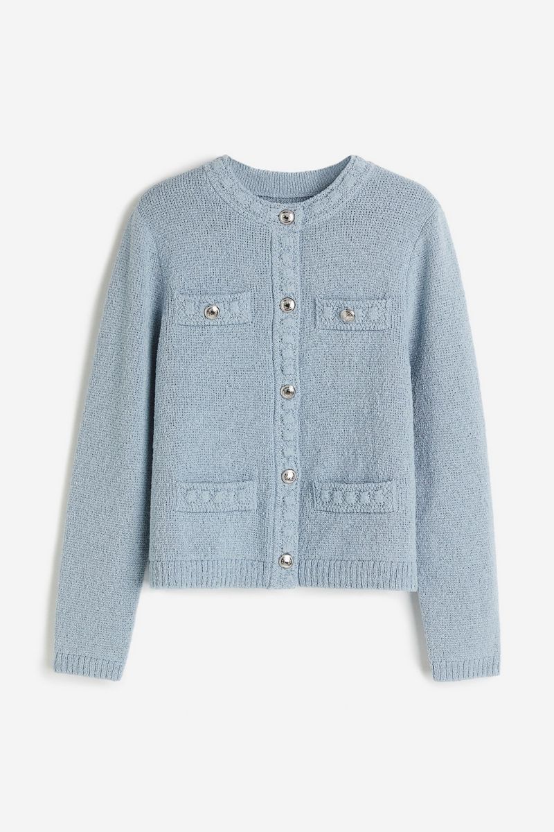

Кардиган женский H&M 1194323 голубой XS, 1194323