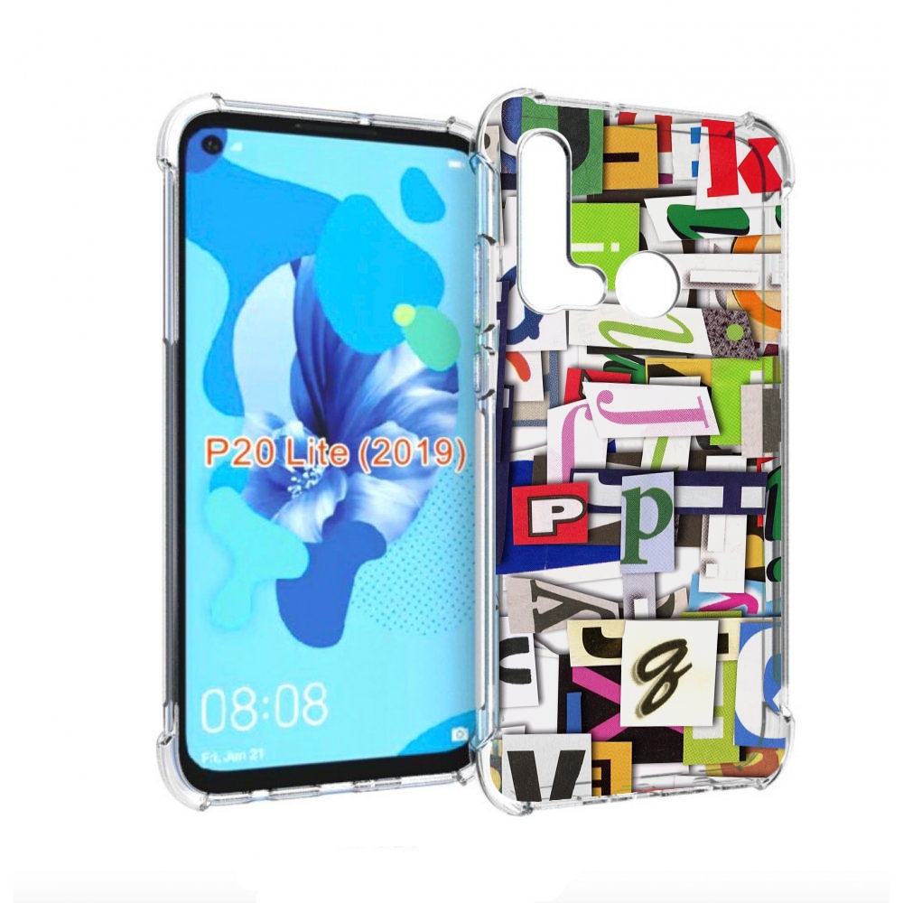 

Чехол бампер MyPads ломанные-буквы для Huawei P20 Lite (2019), Прозрачный, Tocco