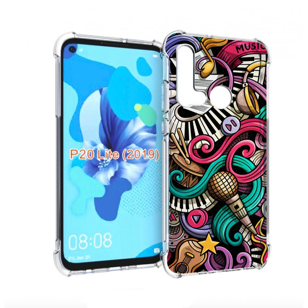 Чехол бампер MyPads любимая-музыка для Huawei P20 Lite (2019)