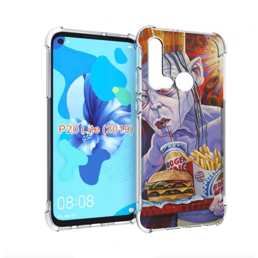 

Чехол бампер MyPads любитель бургер кинга для Huawei P20 Lite (2, Прозрачный, Tocco