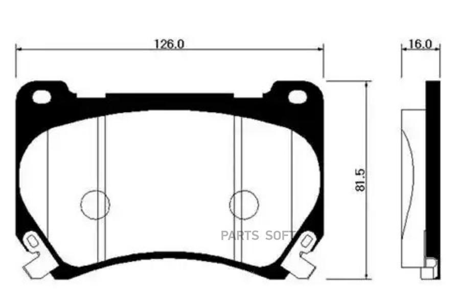 

Колодки тормозные дисковые передн HYUNDAI: EQUUS 04- 1шт HSB HP0034