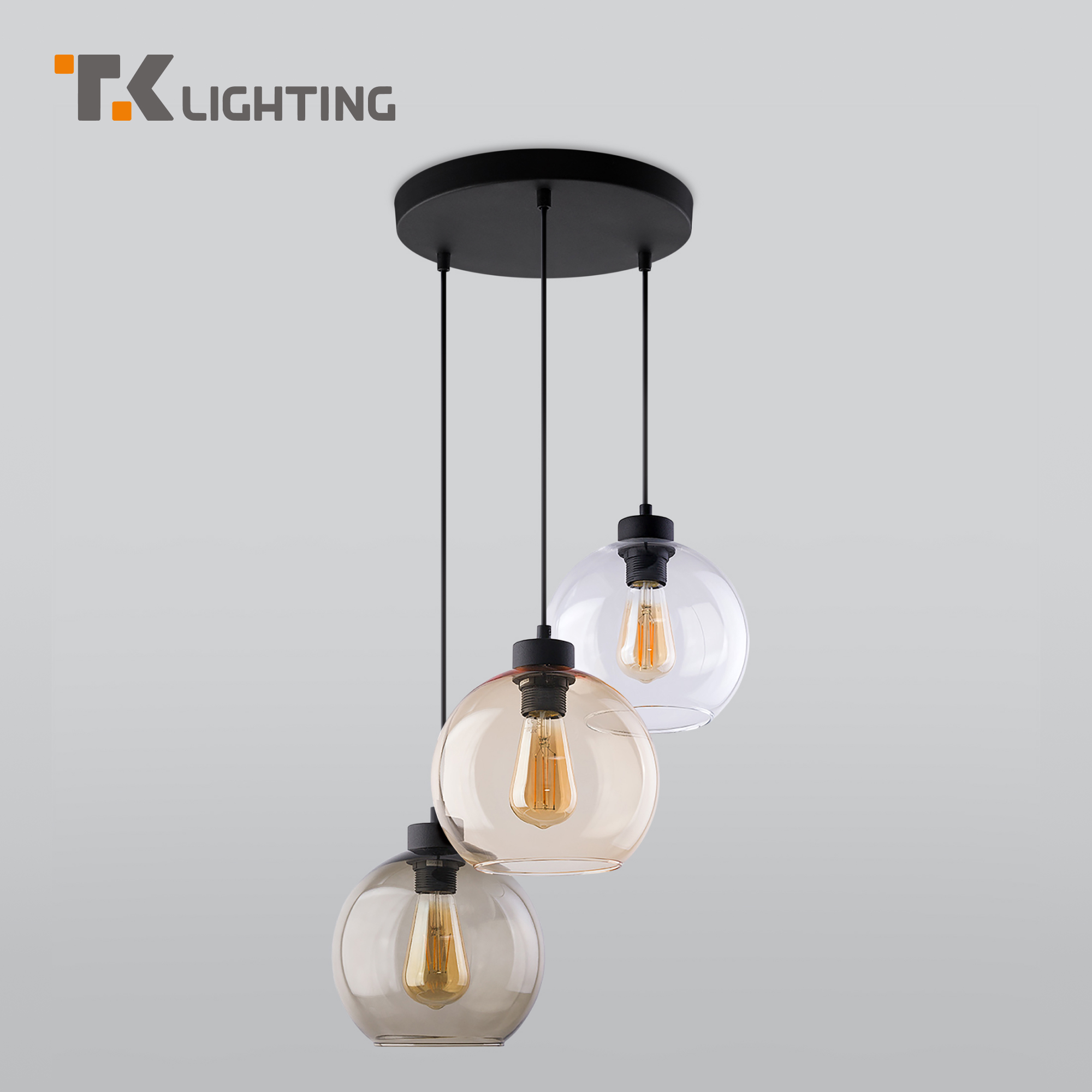 

Подвесной светильник с 3 стеклянными разноцветными плафонами TK Lighting 2831 Cubus Е27