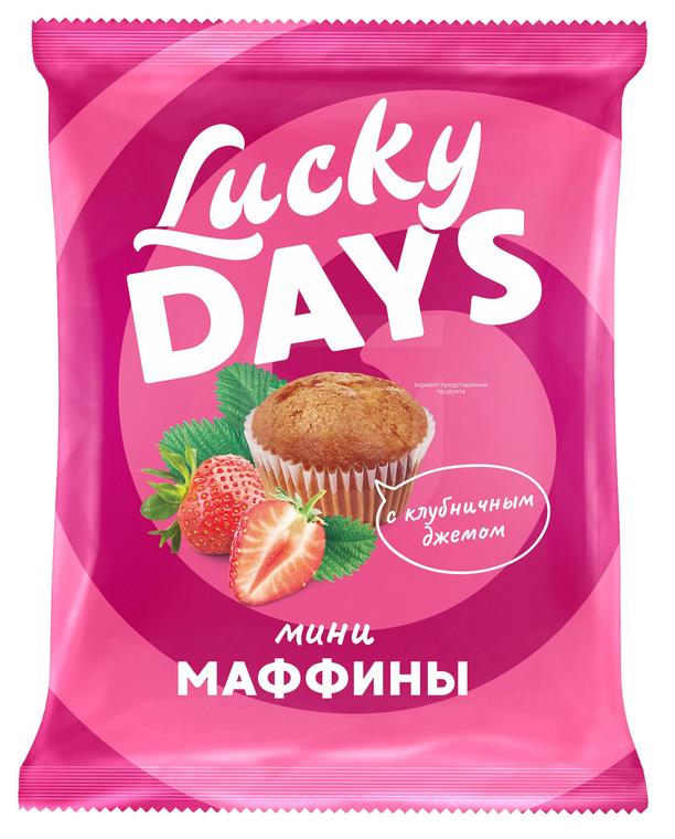 

Lucky days мини-маффины клубничные 500 г