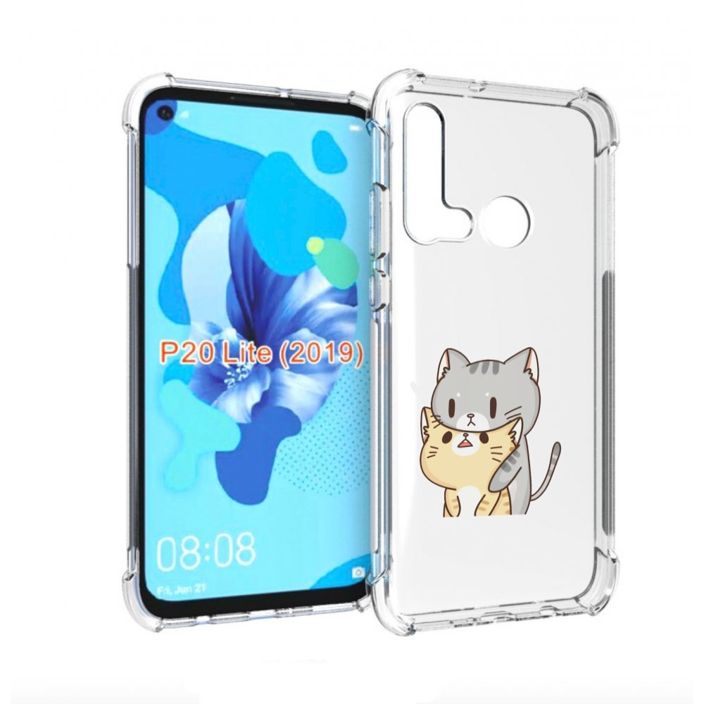 

Чехол бампер MyPads любящие-коты для Huawei P20 Lite (2019), Прозрачный, Tocco