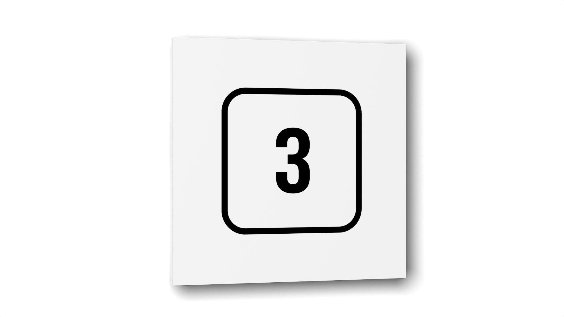 

Табличка 3, Белая глянцевая, 10 см х 10 см, Белый, Акрил белый 10