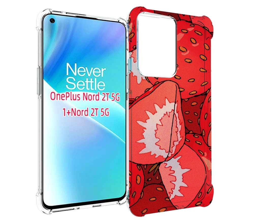 

Чехол MyPads рисованная-клубника для OnePlus Nord 2T, Прозрачный, Tocco