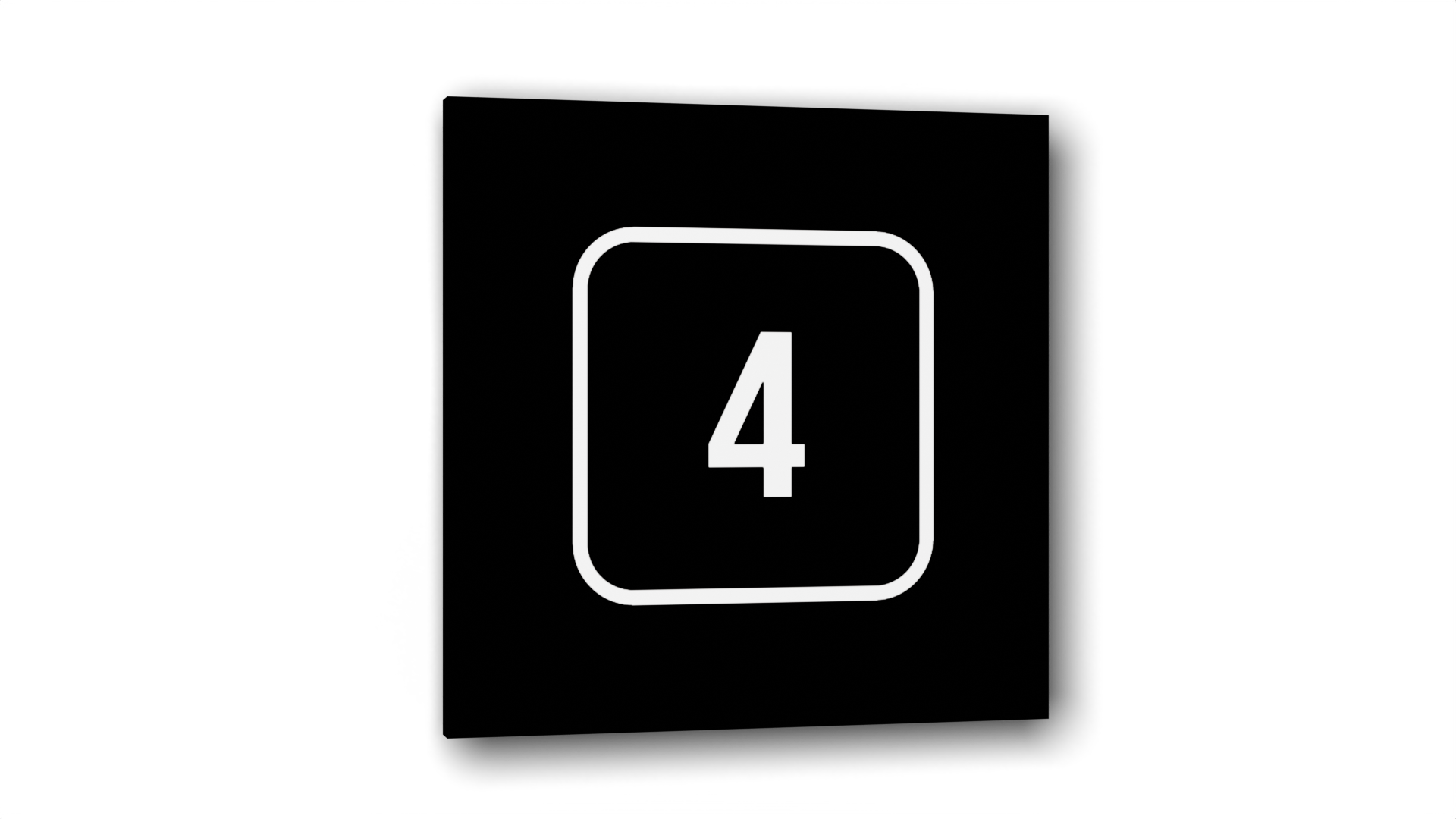 

Табличка 4, Черная глянцевая, 10 см х 10 см, Черный, Акрил черный 10