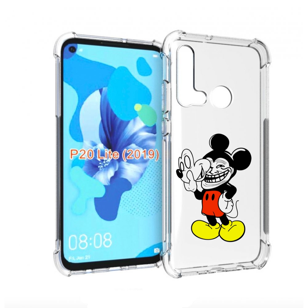 

Чехол бампер MyPads микки-маус-троллер для Huawei P20 Lite (2019, Прозрачный, Tocco