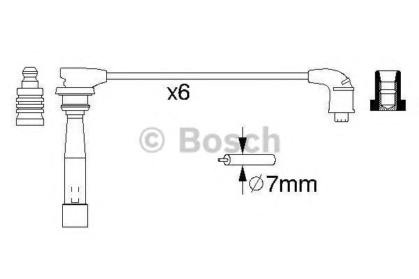 фото 0 986 356 992 к-кт проводов hyundai sonata/santa fe/trajet 2.5/2.7 01> bosch