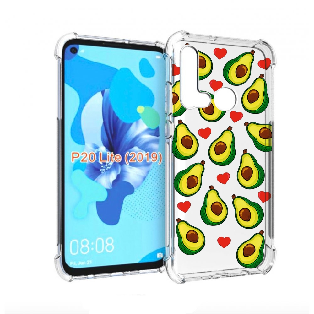 

Чехол бампер MyPads миленькие-авокадо для Huawei P20 Lite (2019), Прозрачный, Tocco
