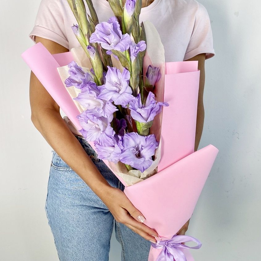 

Букет цветов Лэтуаль Flowers Подсолнухи FLW000970, 5 шт фиолетовый цвет, Подсолнухи