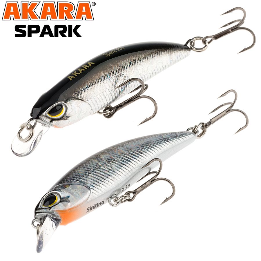 

Воблер Akara Spark 50S 3,5 гр 1/8 oz 2,0 in A83, Разноцветный, Spark