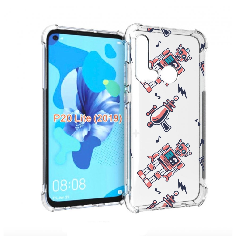 

Чехол бампер MyPads мини-роботы для Huawei P20 Lite (2019), Прозрачный, Tocco