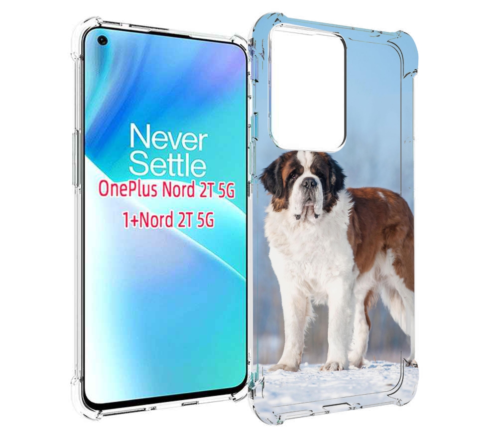 

Чехол MyPads сенбернар для OnePlus Nord 2T, Прозрачный, Tocco