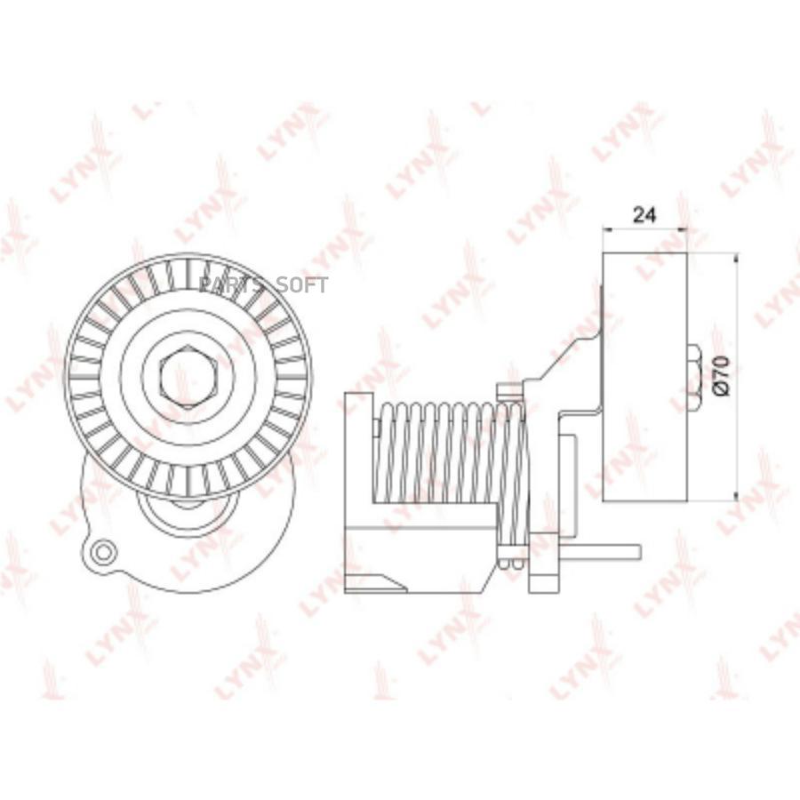 

Натяжитель Руч.Ремня С Роликом Audi/Vw 1.4/1.6/1.9/2.0tdi 1999 => LYNXauto арт. PT-3148