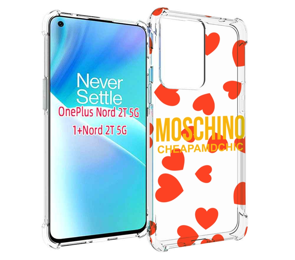 

Чехол MyPads сердца-москино для OnePlus Nord 2T, Прозрачный, Tocco