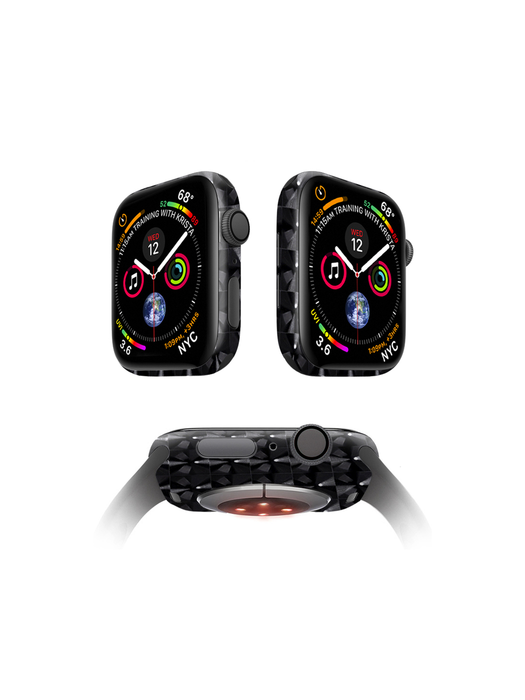 

Защитная пленка MOCOLL для корпуса Apple Watch 42mm (2шт) Кошачий глаз Черный