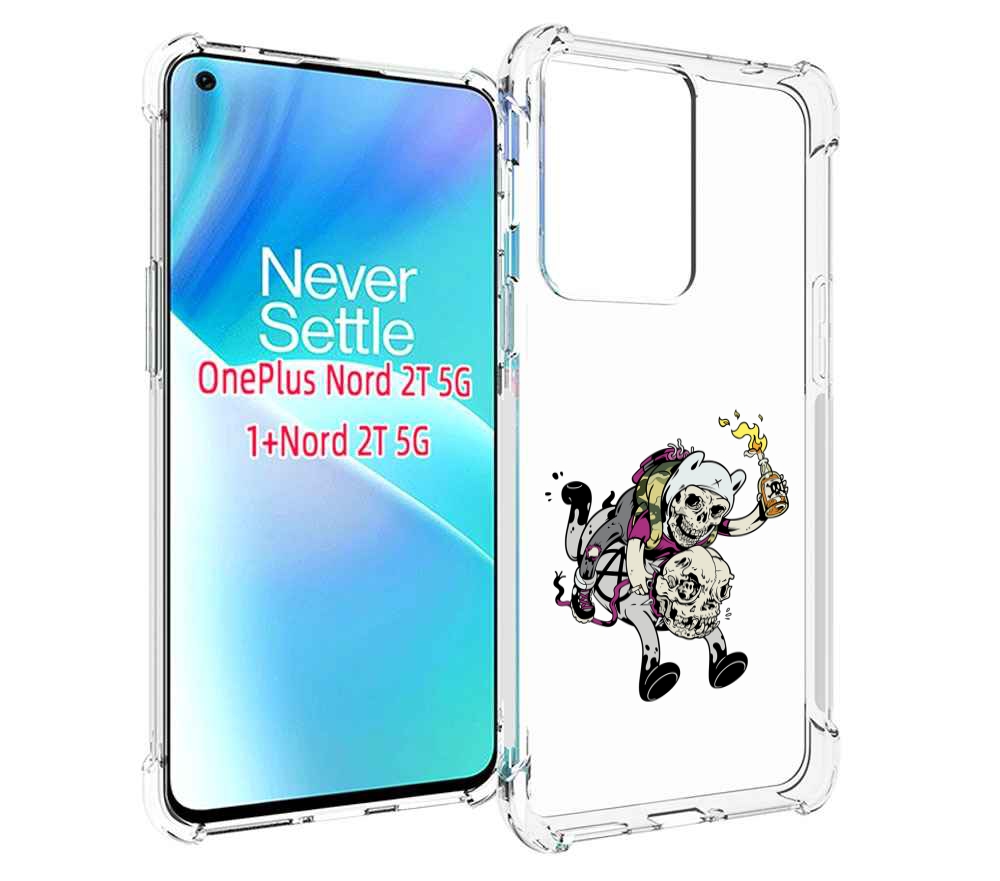 

Чехол MyPads время приключений скелеты для OnePlus Nord 2T, Прозрачный, Tocco