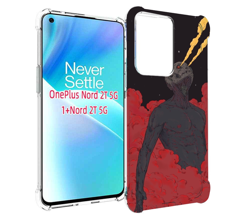 

Чехол MyPads скелет в красном дыму для OnePlus Nord 2T, Прозрачный, Tocco