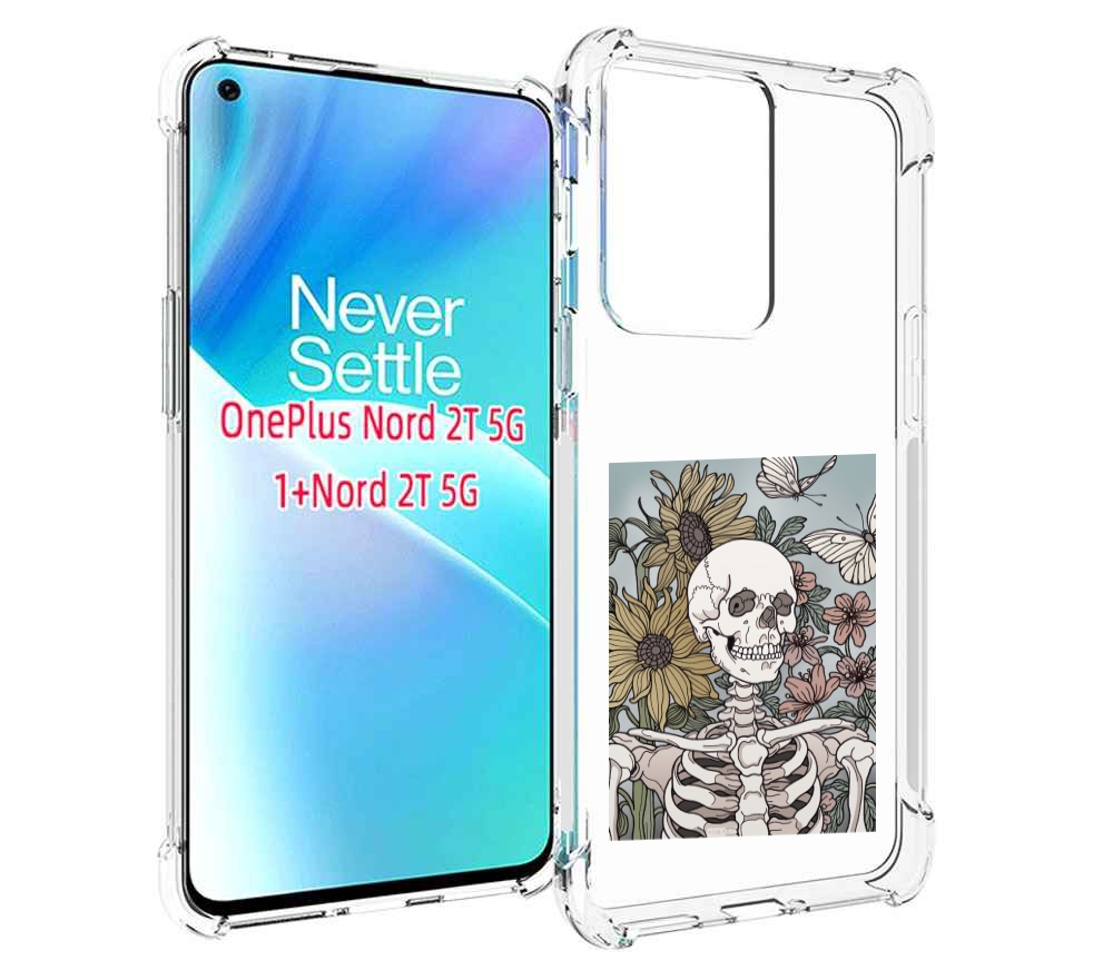 

Чехол MyPads скелетик с подсолнухами для OnePlus Nord 2T, Прозрачный, Tocco
