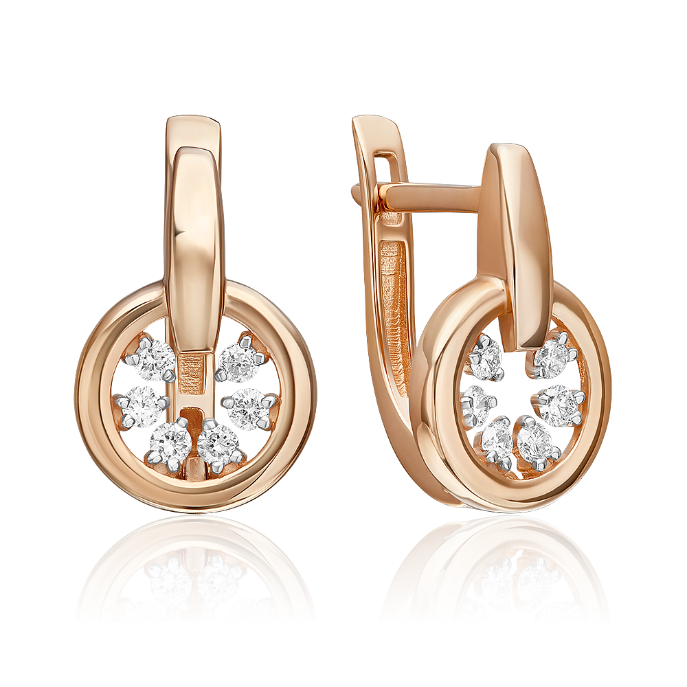 

Серьги из золота PLATINA jewelry 02-5365, бриллиант, 02-5365
