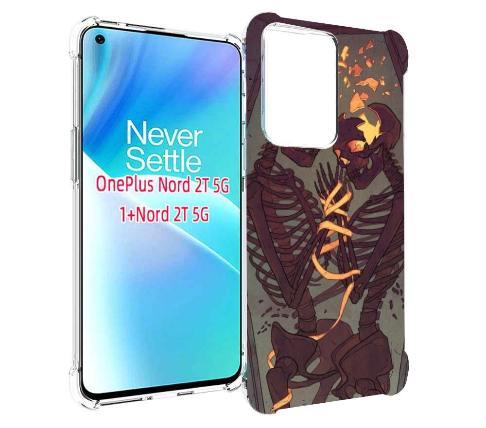 

Чехол MyPads скелеты в гробу для OnePlus Nord 2T, Прозрачный, Tocco