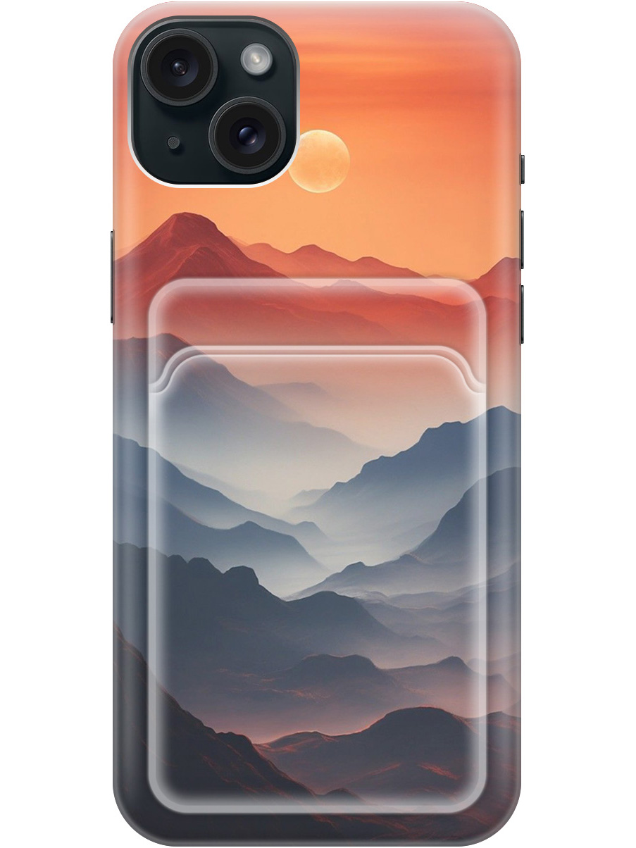 

Силиконовый чехол на Apple iPhone 15 Plus с принтом с карманом для карты прозрачный 785818, Прозрачный;оранжевый;черный, 775147910