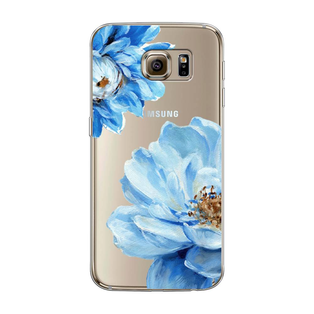 

Чехол Awog на Samsung Galaxy S6 "Голубые клематисы", Голубой, 24350-8