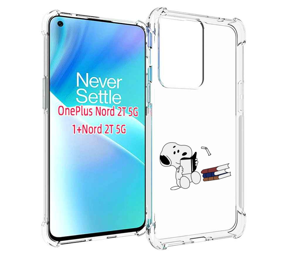 Чехол MyPads собака-с-книжками для OnePlus Nord 2T