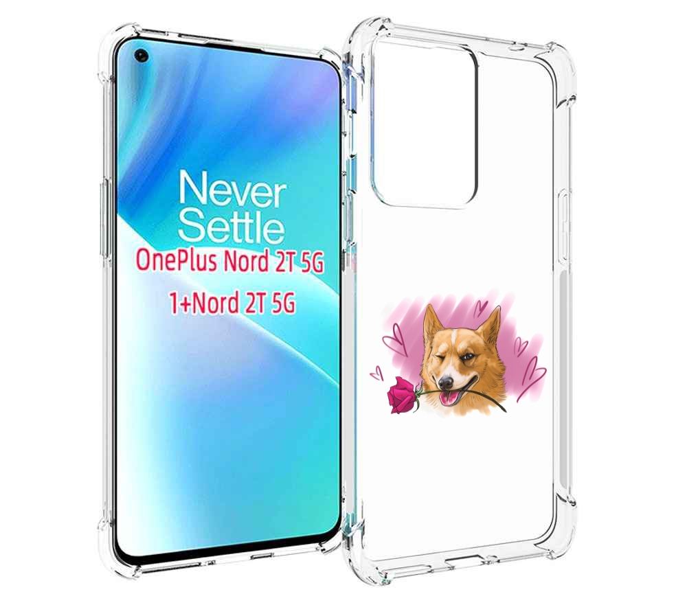 

Чехол MyPads собачка-с-розочкой для OnePlus Nord 2T, Прозрачный, Tocco
