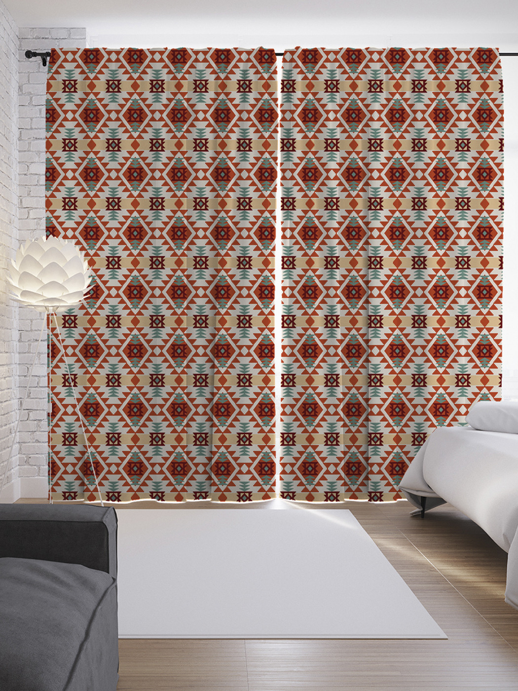 

Шторы с фотопечатью "Классический орнамент" из сатена, 290х265 см