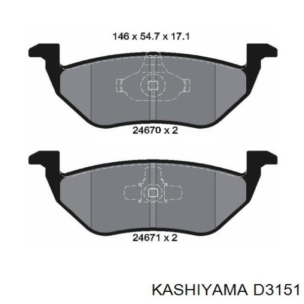 

Тормозные колодки Kashiyama задние D3151