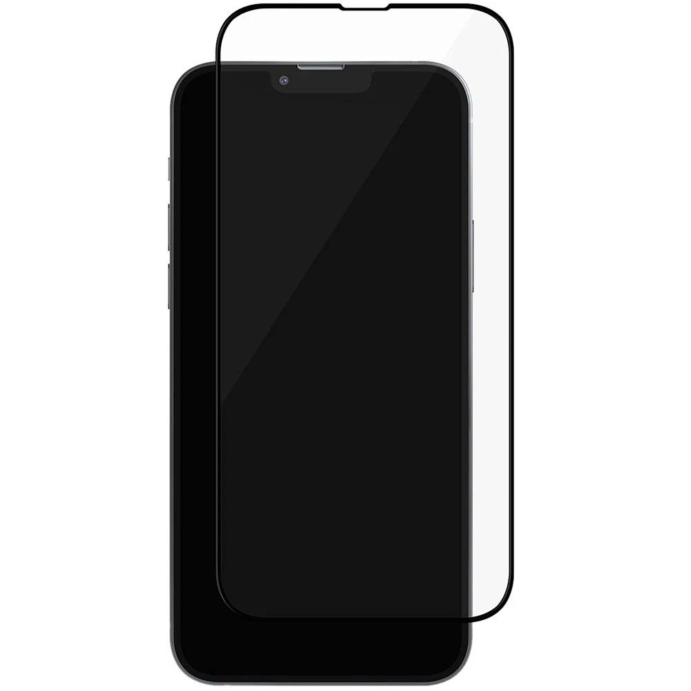 Защитное стекло mObility для iPhone 14 Plus полный клей, черный