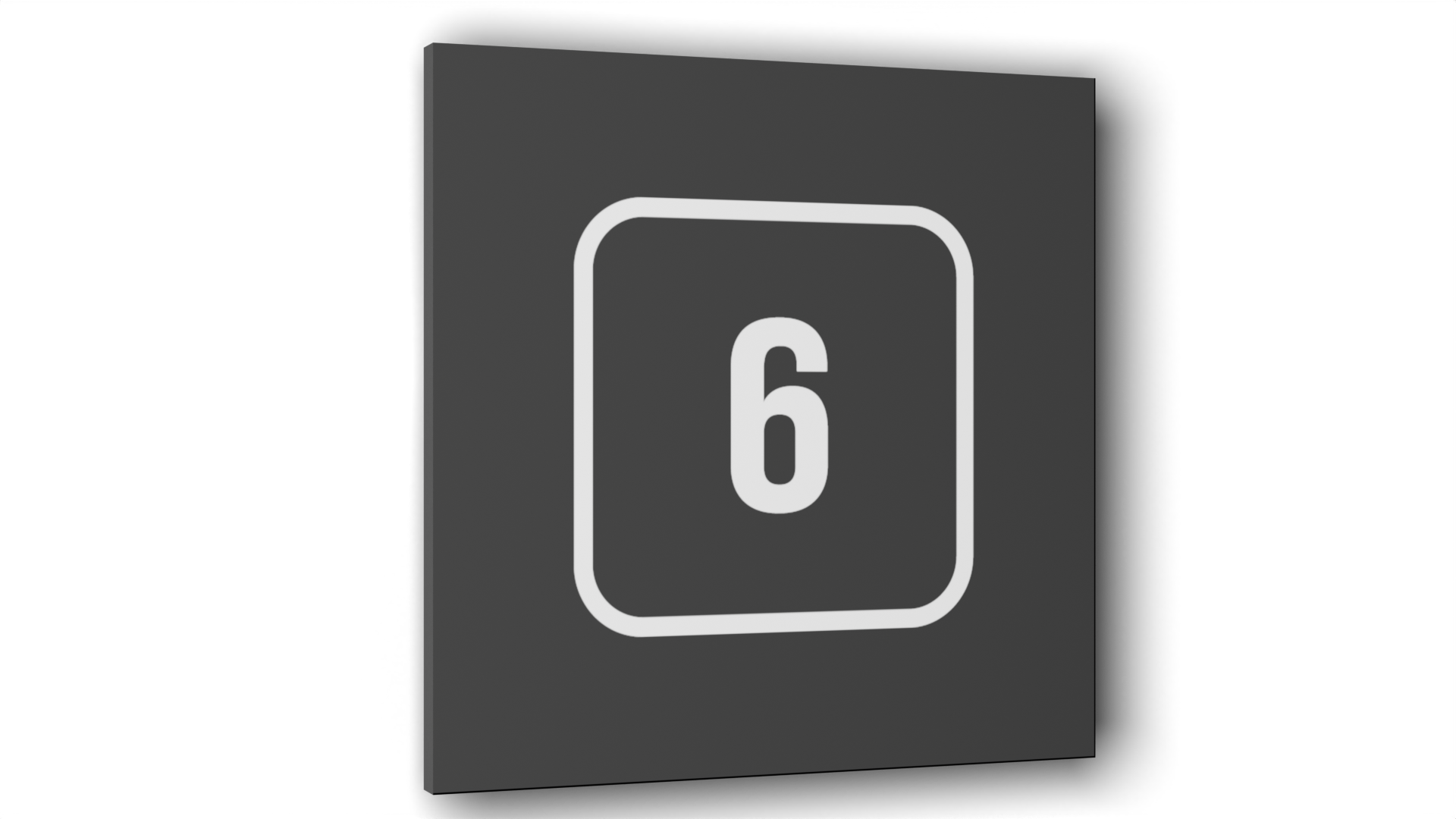

Табличка 6, Серая матовая, 10 см х 10 см, Серый, Пластик серый 10