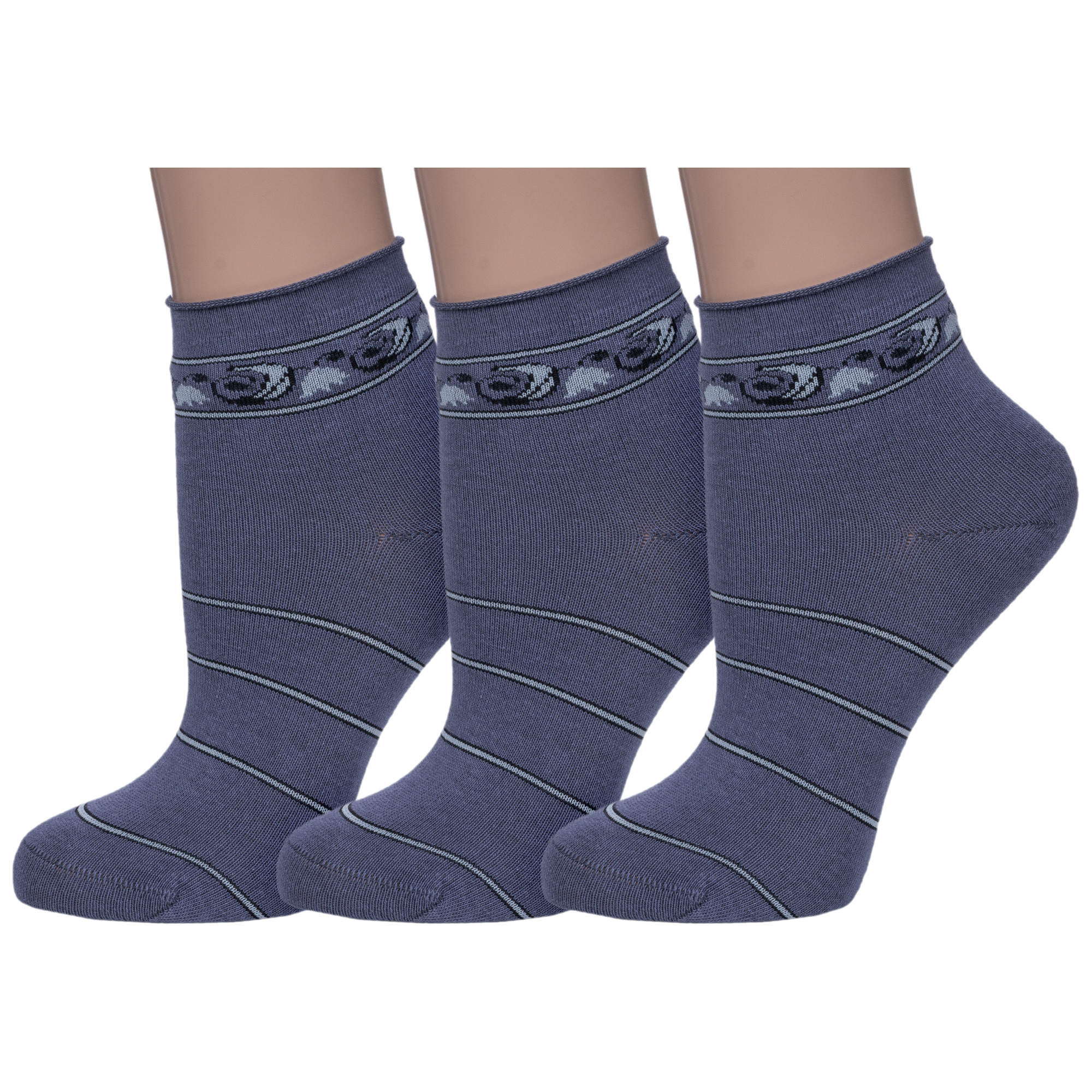 Комплект носков женских НАШЕ 3-422С2 серых 27