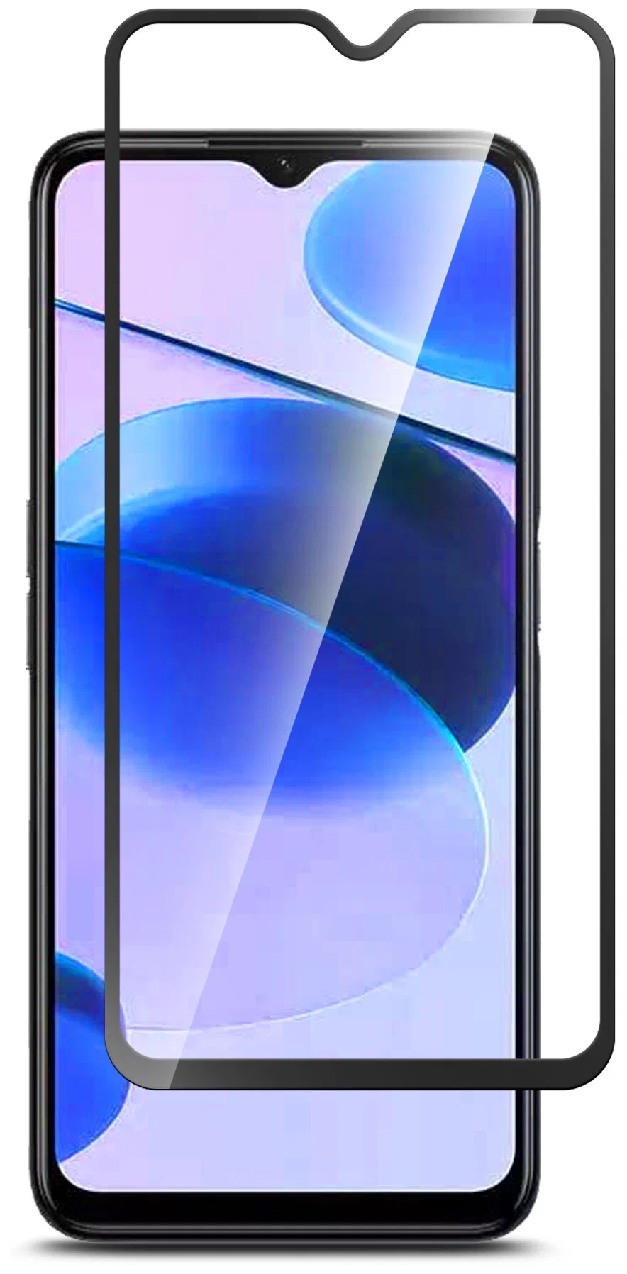 фото Защитное стекло mobility для realme c35 полный клей, черный