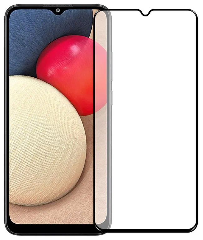 

Защитное стекло mObility для Samsung Galaxy A03 полный клей, черный