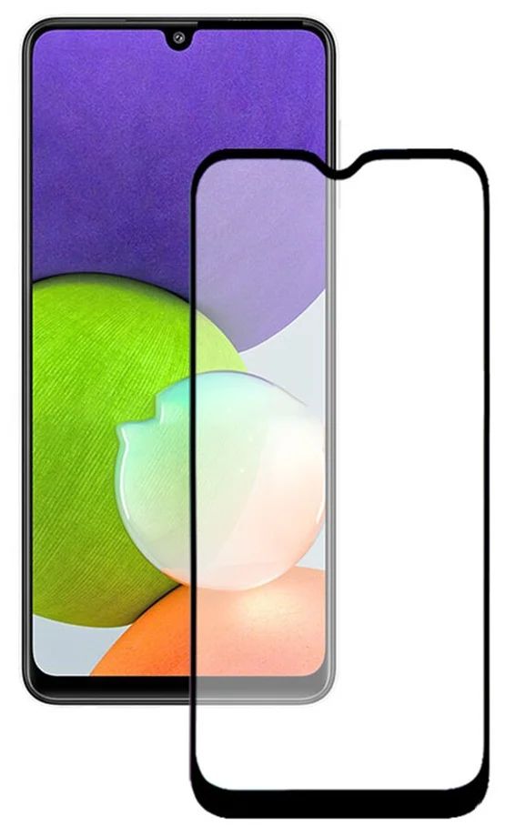 

Защитное стекло mObility для Samsung Galaxy A22 4G полный клей, черный